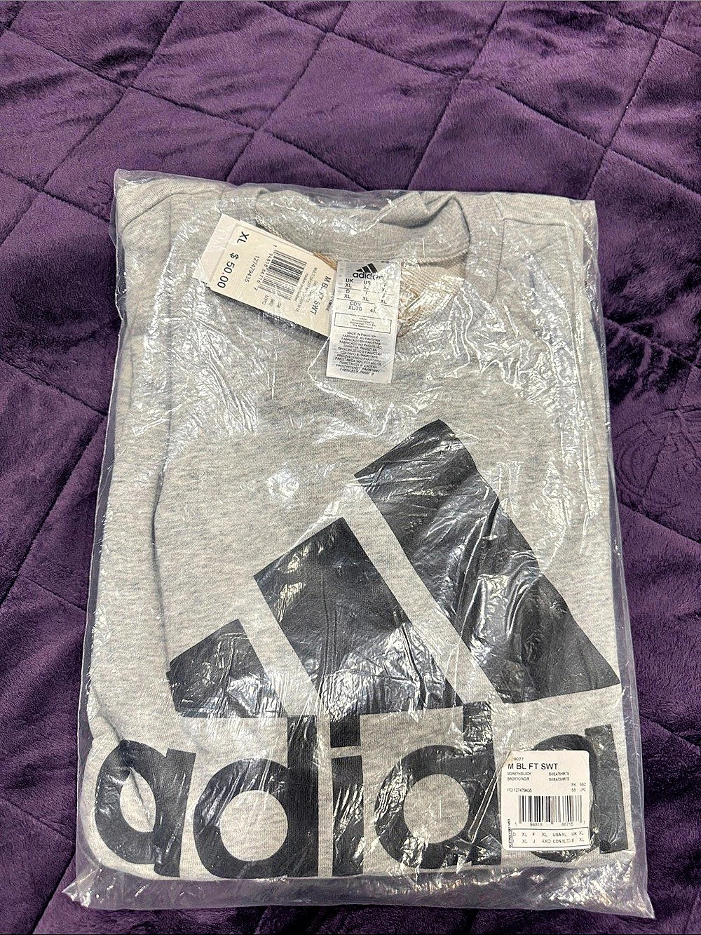 adidas Men's Gray Sweatshirt XL NWT